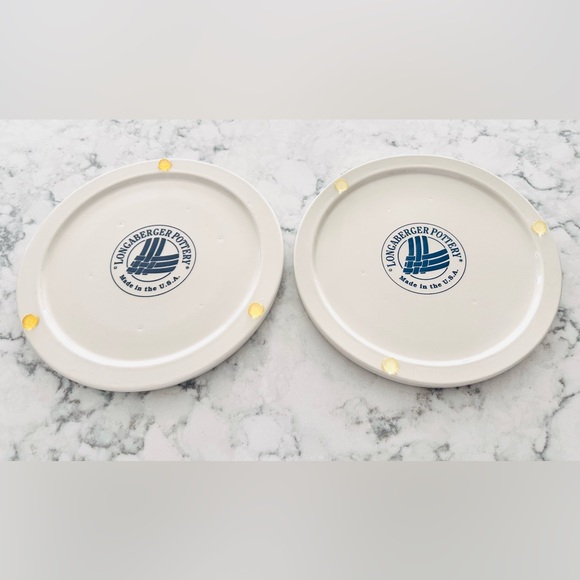 New, Longaberger Pottery Trivets, Woven Traditions Classic Blue - Picture 4 of 4